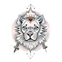 rey leon tattoo design idea