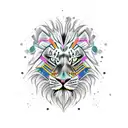 rey leon tattoo design idea