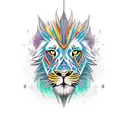 rey leon tattoo design idea