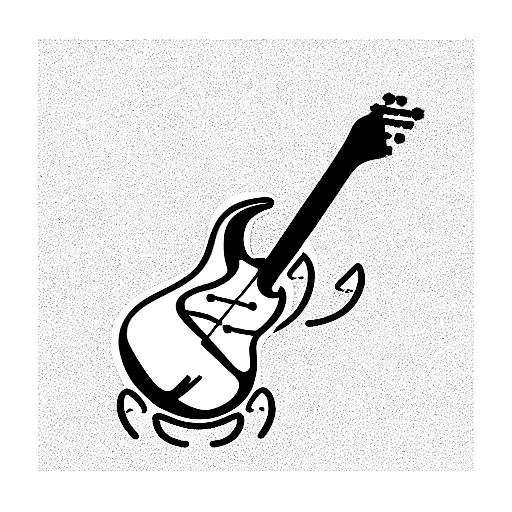 electric guitar tattoo design idea
