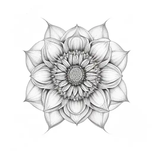 edelweiss with infinity symbol petals tattoo design idea