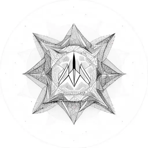 Matterhorn and infinity sign in a mandala form tattoo design idea