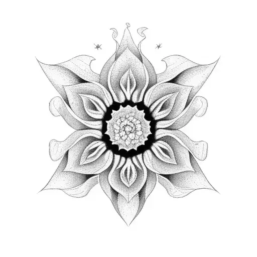 edelweiss with infinity symbol petals tattoo design idea