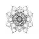 edelweiss with infinity symbol petals tattoo design idea