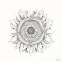 edelweiss with infinity symbol petals tattoo design idea