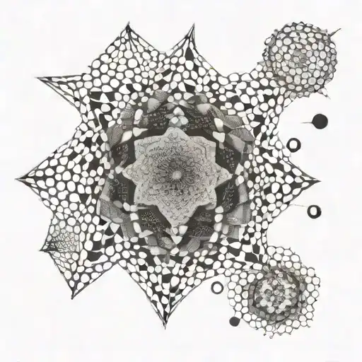 fractal psychedelic art and sacred geometry tattoo design idea