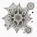 fractal psychedelic art and sacred geometry tattoo design idea