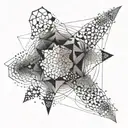 fractal psychedelic art and sacred geometry tattoo design idea