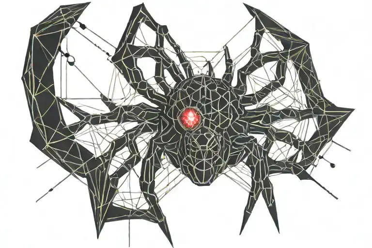 Black widow spider tattoo design idea