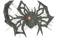 Black widow spider tattoo design idea