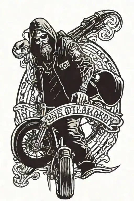 sons of anarchy reaper full body tattoo design idea