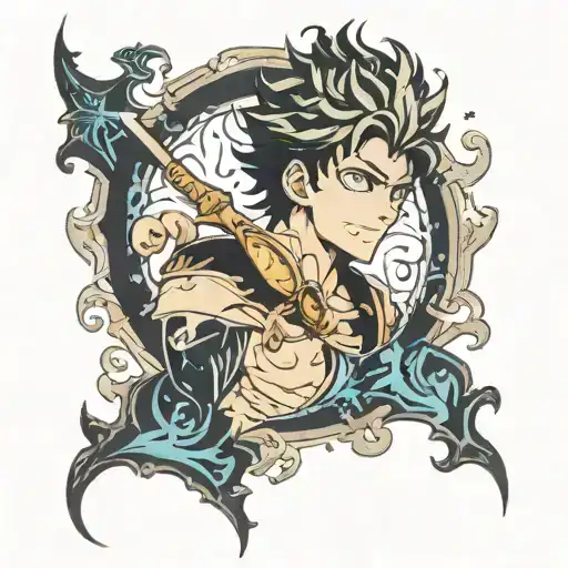 black clover tattoo design idea