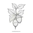acorn tattoo design idea