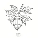 acorn tattoo design idea