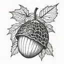 acorn tattoo design idea