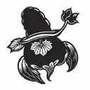 micro acorn tattoo design idea