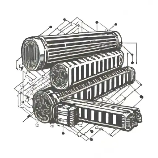 What is this? written on a harmonica tattoo design idea