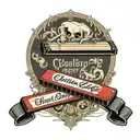 harmonica with Qu'est-ce que c'est written on it tattoo design idea