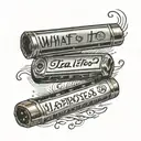 What is it? written on a harmonica tattoo design idea