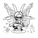 rocker fairy in a wheelchair tattoo design idea