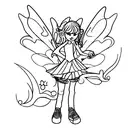 rocker fairy in a wheelchair tattoo design idea
