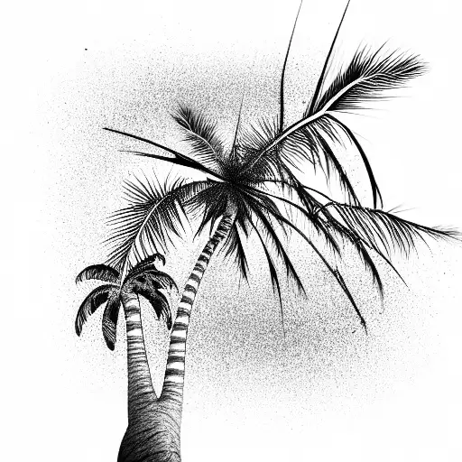 Palm Tree tattoo design idea