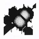 hard techno  tattoo design idea