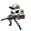 ak-47,with skull tattoo design idea