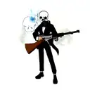 ak-47,with skull tattoo design idea