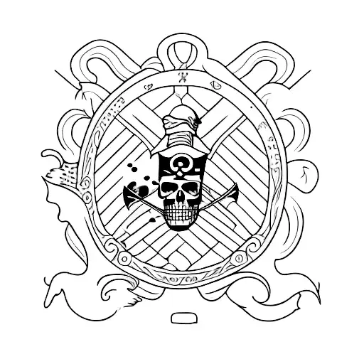 pirate flag tattoo design idea