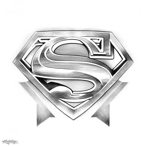 superman logo tattoo design idea