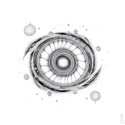 galaxy spiral tattoo design idea