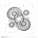 galaxy spiral tattoo design idea