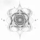 galaxy spiral tattoo design idea