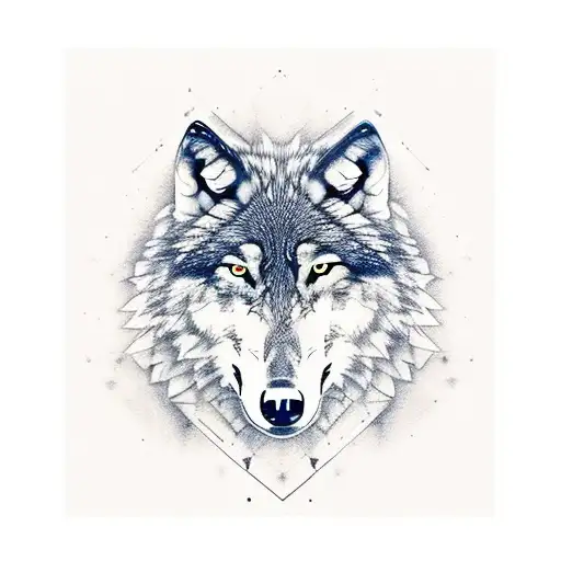wolf shot with three arrows tattoo design idea