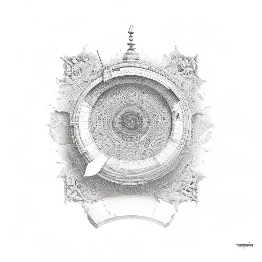 ashok stambh tattoo design idea