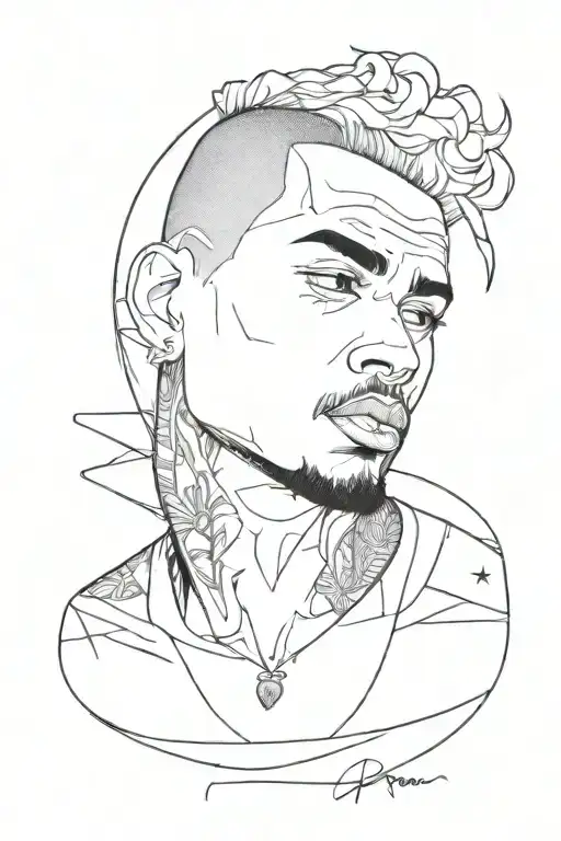 Chris Brown  tattoo design idea