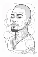 Chris Brown  tattoo design idea