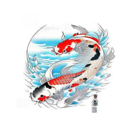 Koi Fish tattoo design idea