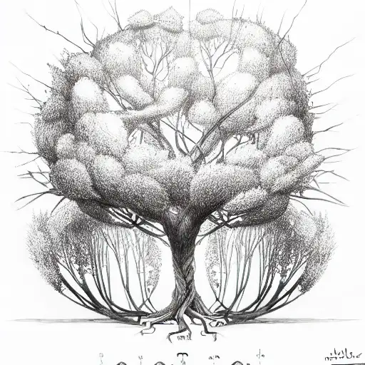rooted and grounded in love tree tattoo design idea