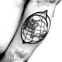 tolkien map tattoo design idea
