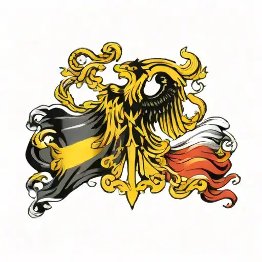 Germany flag intertwined tattoo design idea