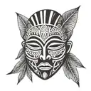 African mask  tattoo design idea
