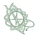 emerald, ruby, Taurus, Leo, Nordic runes, Celtic runes, love, burning, intertwined  tattoo design idea