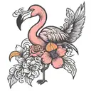 flamingo tattoo design idea