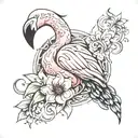 flamingo tattoo design idea