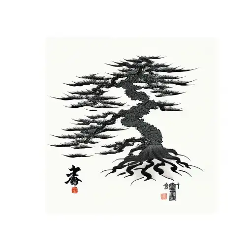 bonsai tree  tattoo design idea