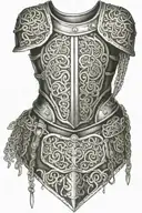 Irish armor including chain mail tattoo design idea