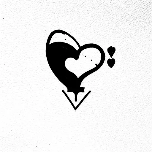 ace of hearts tattoo design idea