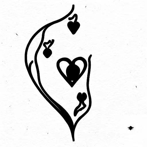 ace of hearts tattoo design idea